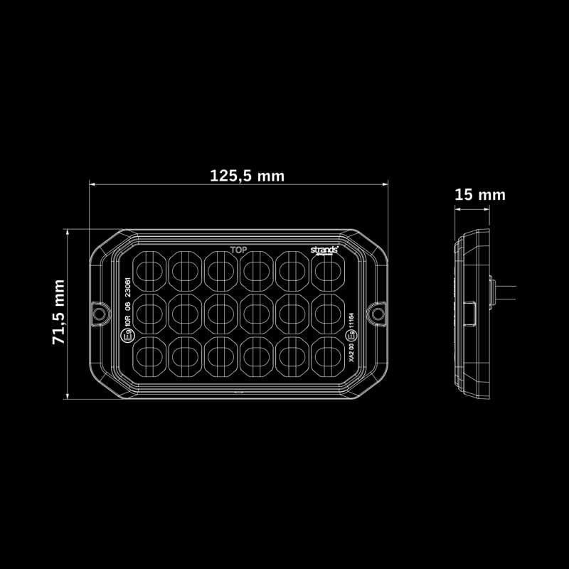 DARK KNIGHT DUO DIRECTIONAL WARNING LIGHT 18 LED