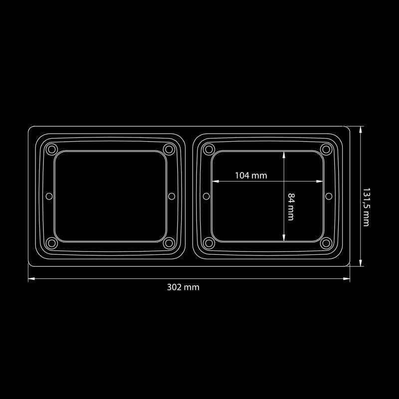 IZE LED FRAME DOUBLE- HORIZONTAL