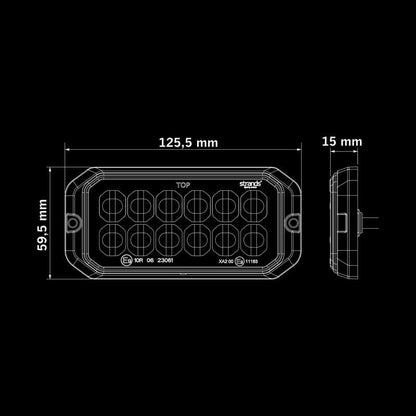 DARK KNIGHT DUO DIRECTIONAL WARNING LIGHT 12 LED
